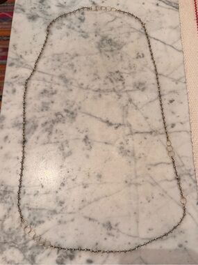 Mickey Lynn long necklace, gold/silver/beads like new